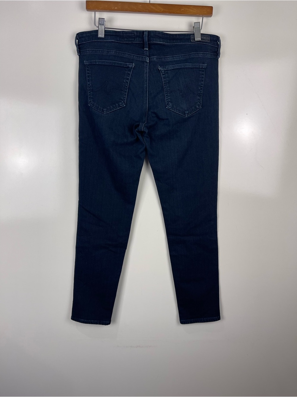 AG Jeans The Stevie Ankle Slim Straight Jeans Women’s Size 31R Dark Wash Blue - Picture 2 of 8